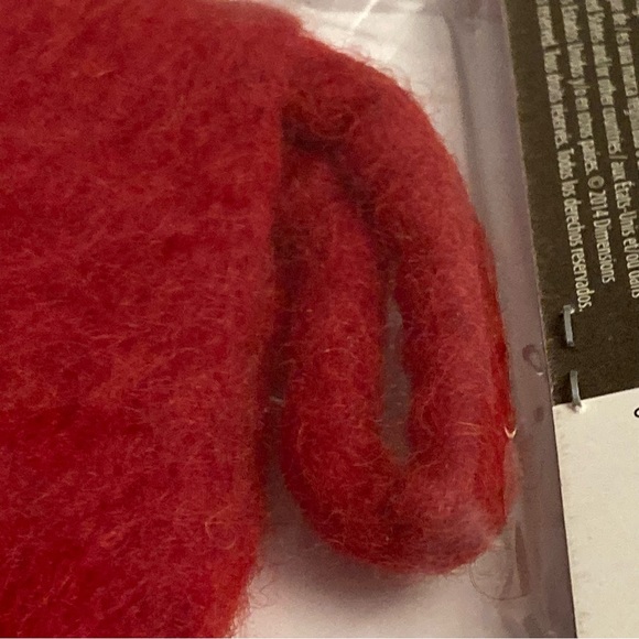 4 Dimensions FeltWorks 100% Wool Mini Christmas Stocking Fillable Red - Picture 6 of 14